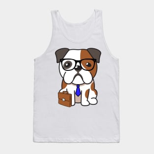 Funny bulldog is on the way to work Tank Top